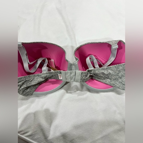 PINK VS Victoria Secret bra grey gray t-shirt wear everywhere lightly lined 40D - Picture 2 of 6